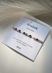 Bracelet zodiac sign Aquarius with gilded balls