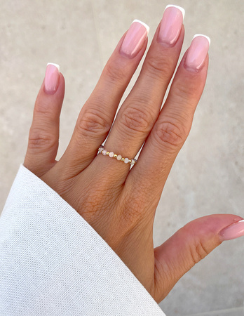 Pierścionek elastyczny - Morganit