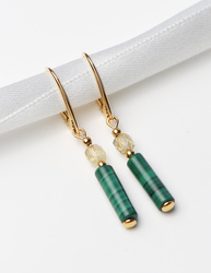 3 cm gold-plated, faceted hoop earrings