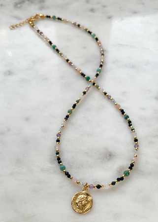 Naszyjnik Znak Zodiaku Wodnik Kamienie Naturalne z Zawieszką