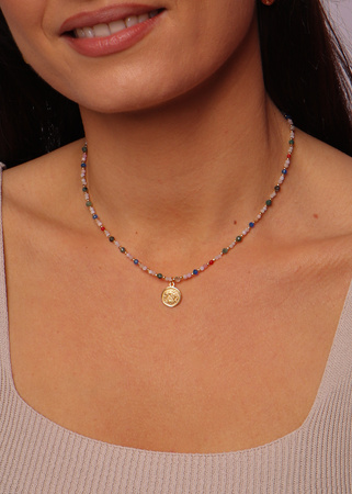 Naszyjnik Znak Zodiaku Rak Kamienie Naturalne z Zawieszką