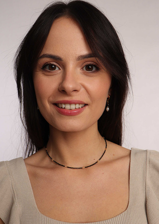 Naszyjnik z kamieni naturalnych Spinel i Cyrkonia Szampańska