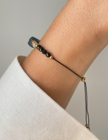 Bransoletka na nici z czarnym turmalinem i cytrynem - ochrona i dobrobyt