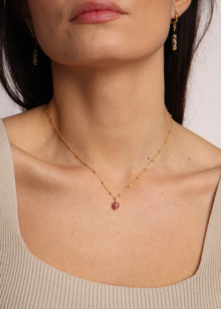 Łańcuszek z zawieszką Rodonit