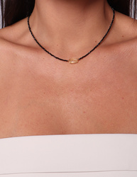 Necklace made of natural spinel stones