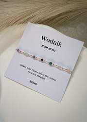 Bracelet zodiac sign Aquarius silver balls