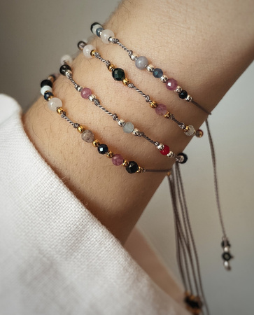 Bracelet with the zodiac sign Libra with gold-plated balls
