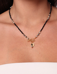 Necklace made of natural spinel stones