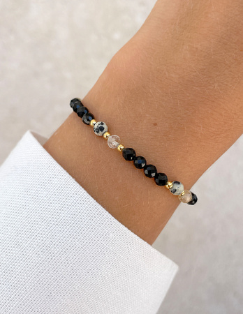 Talizman - czarny turmalin, jaspis dalmatyński, cytryn, hematyt - ochrona i dobrobyt