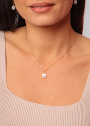 Necklace made of natural stones dendritic agate gold-plated toggle with a pendant