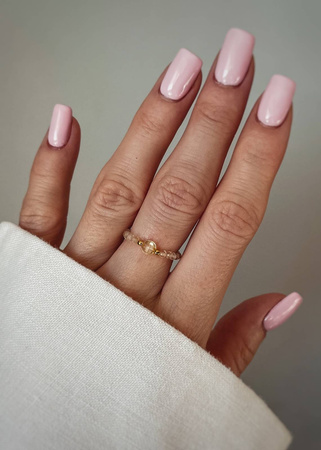 Pierścionek Elastyczny Kamienie Naturalne Cytryn