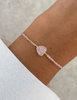 Bracelet Natural Stones Rose Quartz and Rhodochrosite