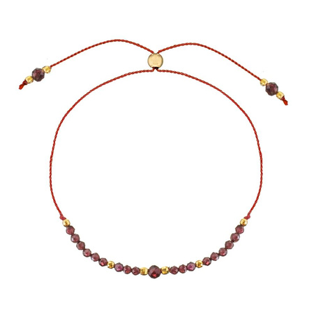 Bransoletka Kamień Urodzeniowy - Styczeń pozłacana