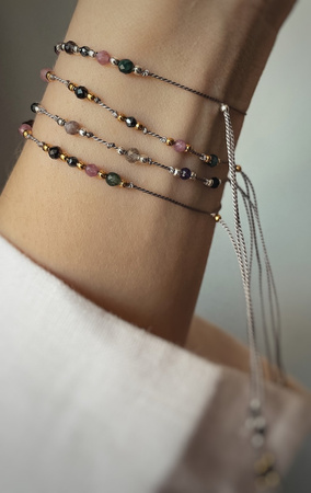 Bransoletka znak zodiaku Skorpion srebrne kulki