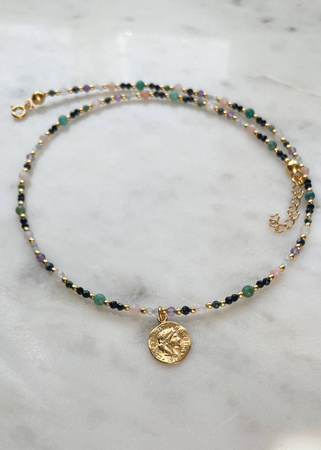 Naszyjnik Znak Zodiaku Wodnik Kamienie Naturalne z Zawieszką