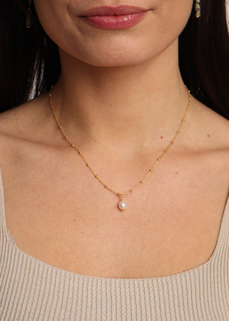 Necklace made of natural stones dendritic agate gold-plated toggle with a pendant