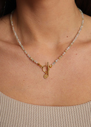 Necklace made of natural spinel stones