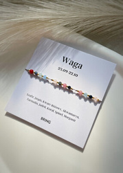 Bracelet with the zodiac sign Libra with gold-plated balls