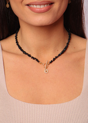 Necklace made of natural spinel stones