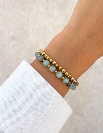 Bransoletki na gumce - jaspis z hematytem