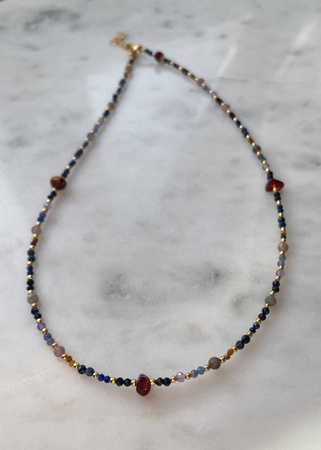 Naszyjnik Znak Zodiaku Panna Kamienie Naturalne