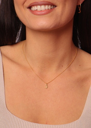 Necklace made of natural stones dendritic agate gold-plated toggle with a pendant