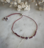 Birthstone Bracelet for January Silver