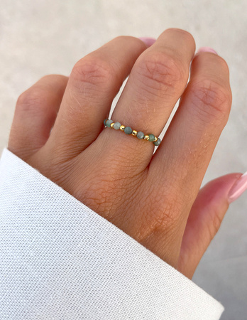 Pierścionek elastyczny - Szmaragd