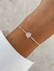 Bracelet Natural Stones Rose Quartz and Rhodochrosite