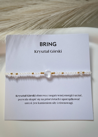 Bransoletka z kamieni naturalnych kryształ górski