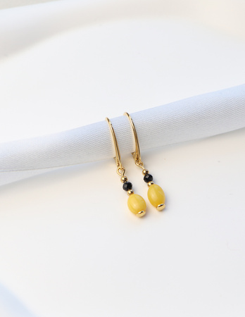 3 cm gold-plated, faceted hoop earrings