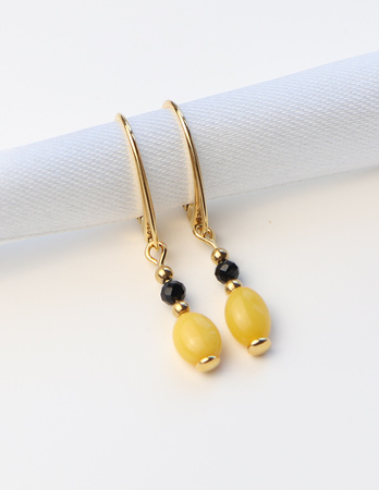 3 cm gold-plated, faceted hoop earrings