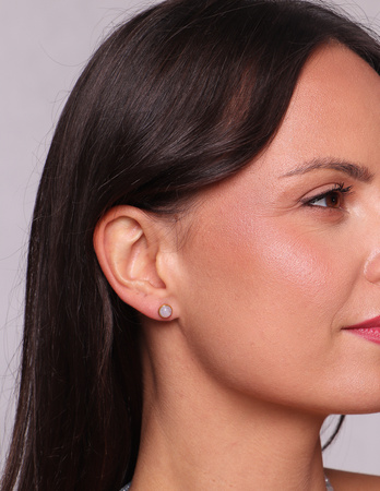 3 cm gold-plated, faceted hoop earrings