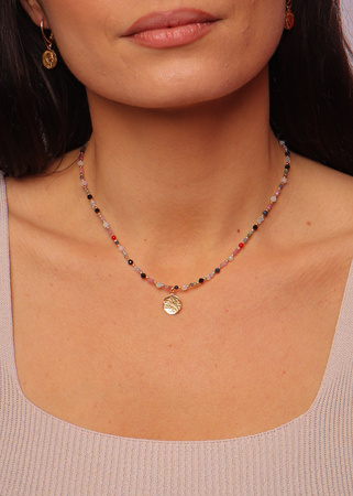 Naszyjnik Znak Zodiaku Waga Kamienie Naturalne z Zawieszką