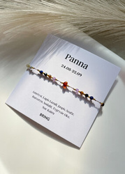 Bracelet with zodiac sign Virgo gold-plated beads