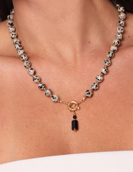 Necklace made of natural spinel stones
