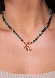 Necklace made of natural spinel stones