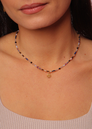 Naszyjnik Znak Zodiaku Strzelec Kamienie Naturalne z Zawieszką