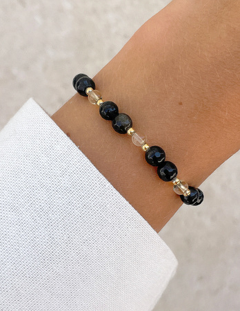 Talizman - obsydian, cytryn, hematyt - ochrona i dobrobyt