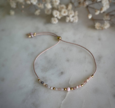 Bransoletka Kamień Urodzeniowy - Kwiecień pozłacana