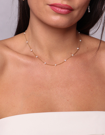 Necklace made of natural stones dendritic agate gold-plated toggle with a pendant