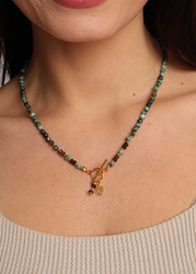 Necklace made of natural spinel stones