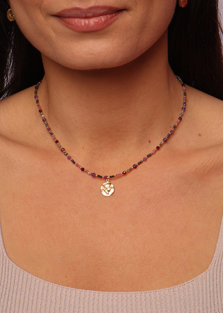 Naszyjnik Znak Zodiaku Baran Kamienie Naturalne z Zawieszką