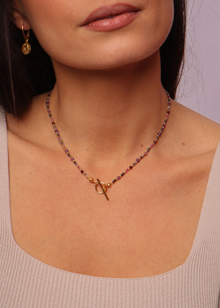 Naszyjnik Znak Zodiaku Baran Kamienie Naturalne z Toggle