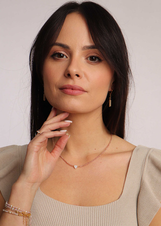 Naszyjnik Rodochrozyt i Masa Perłowa