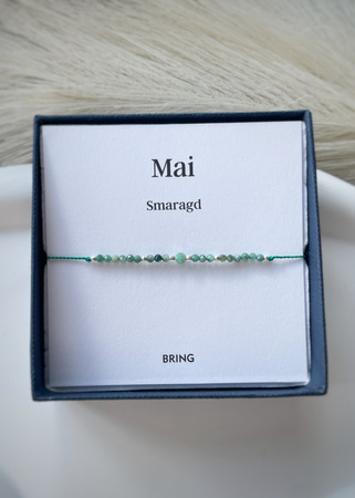 Birthstone Bracelet for May Silver
